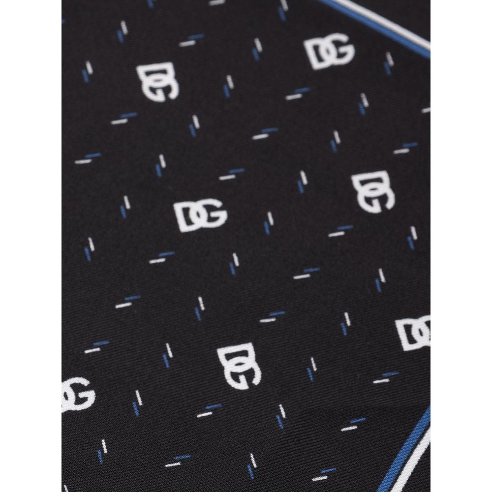 Black Silk Pocket Square-Dolce & Gabbana-LabelTerrace.com