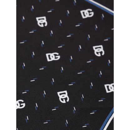 Black Silk Pocket Square-Dolce & Gabbana-LabelTerrace.com