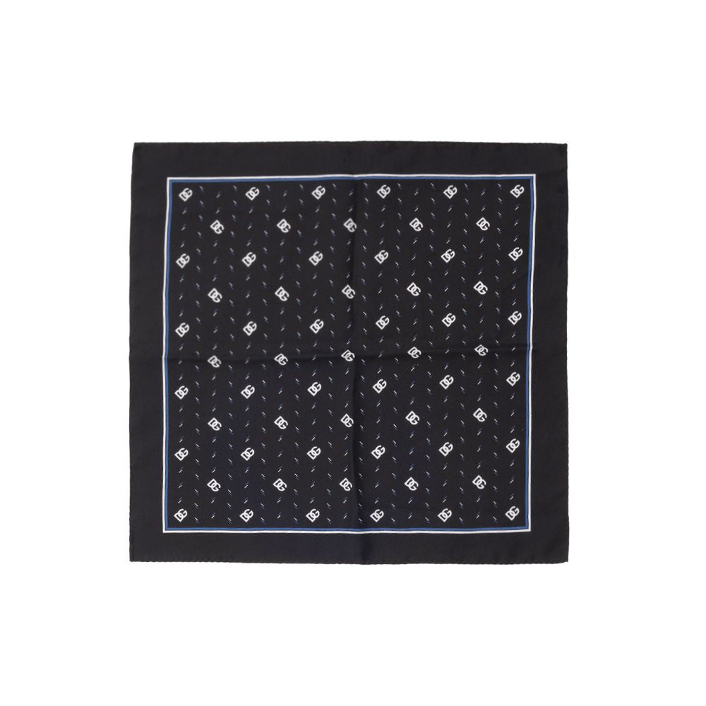 Black Silk Pocket Square-Dolce & Gabbana-LabelTerrace.com