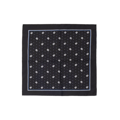 Black Silk Pocket Square-Dolce & Gabbana-LabelTerrace.com