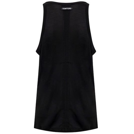 Black Silk Tank Top