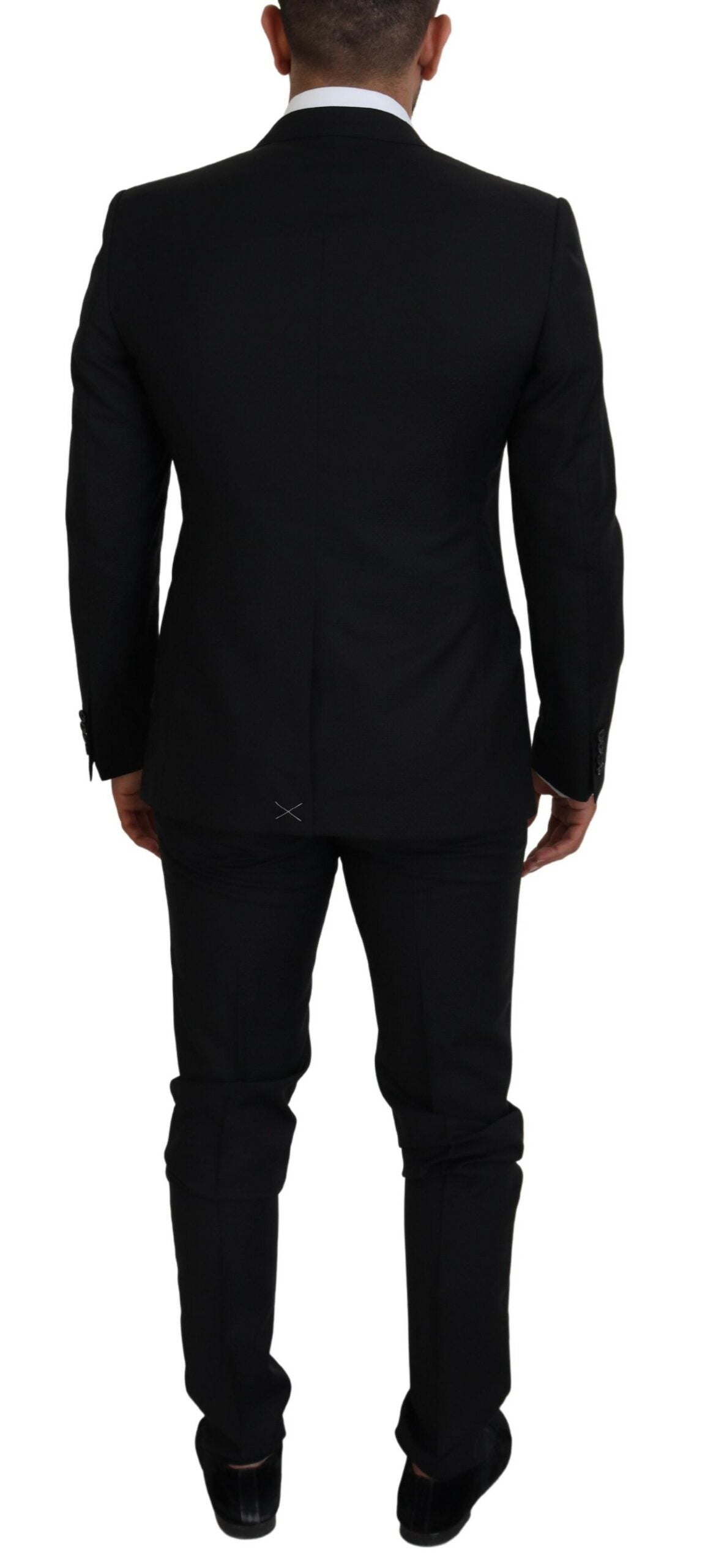 Black Single Breasted 2 Piece MARTINI Suit-Dolce & Gabbana-LabelTerrace.com
