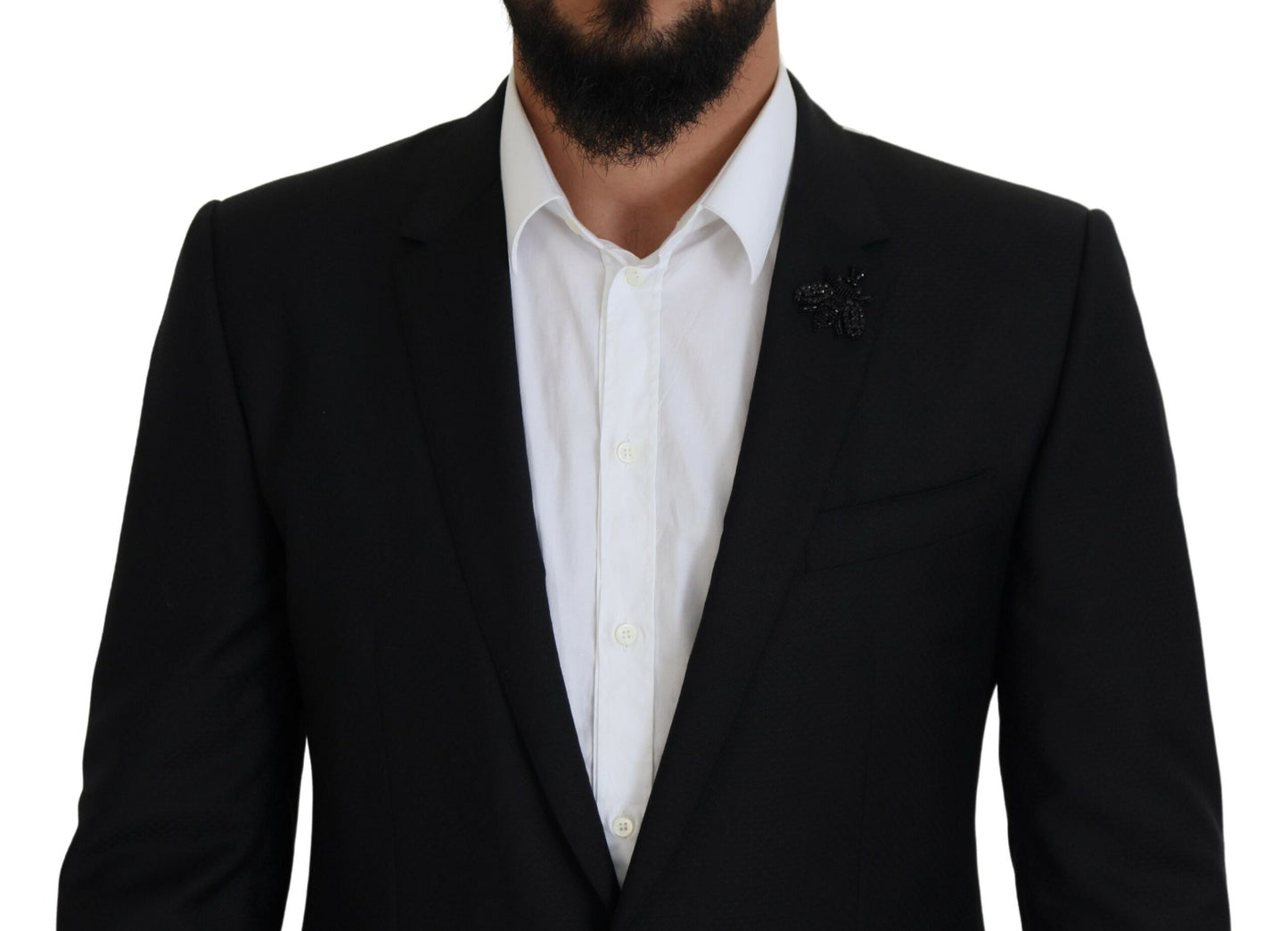 Black Single Breasted 2 Piece MARTINI Suit-Dolce & Gabbana-LabelTerrace.com