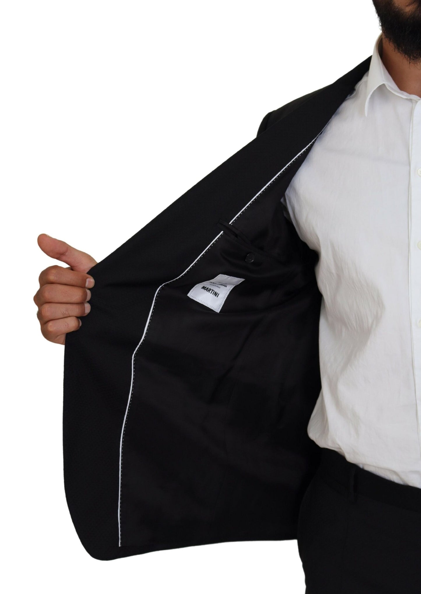 Black Single Breasted 2 Piece MARTINI Suit-Dolce & Gabbana-LabelTerrace.com