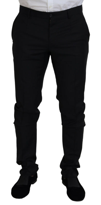 Black Single Breasted 2 Piece MARTINI Suit-Dolce & Gabbana-LabelTerrace.com