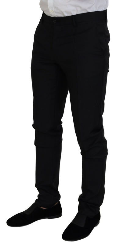 Black Single Breasted 2 Piece MARTINI Suit-Dolce & Gabbana-LabelTerrace.com