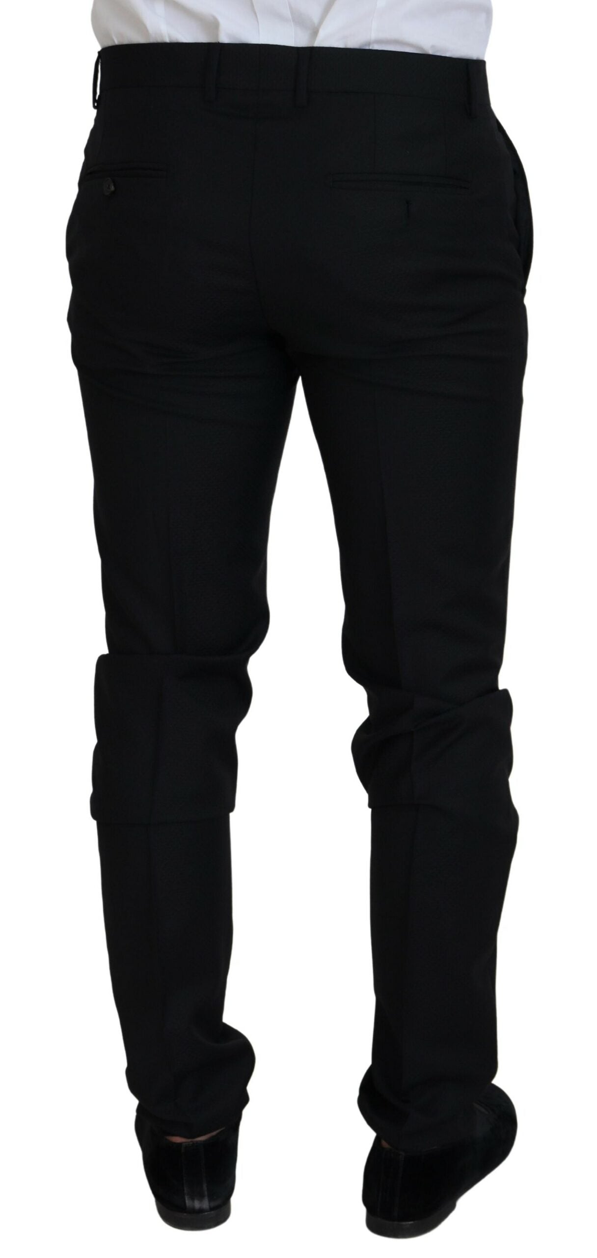 Black Single Breasted 2 Piece MARTINI Suit-Dolce & Gabbana-LabelTerrace.com