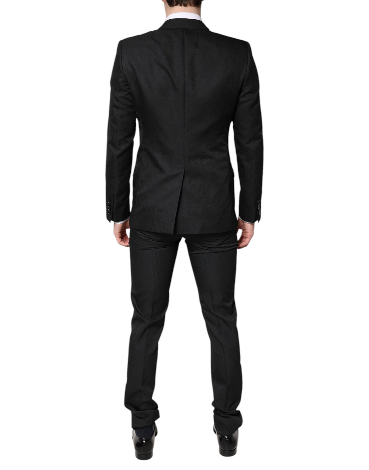 Black Single Breasted Formal 2 Piece Suit-Dolce & Gabbana-LabelTerrace.com