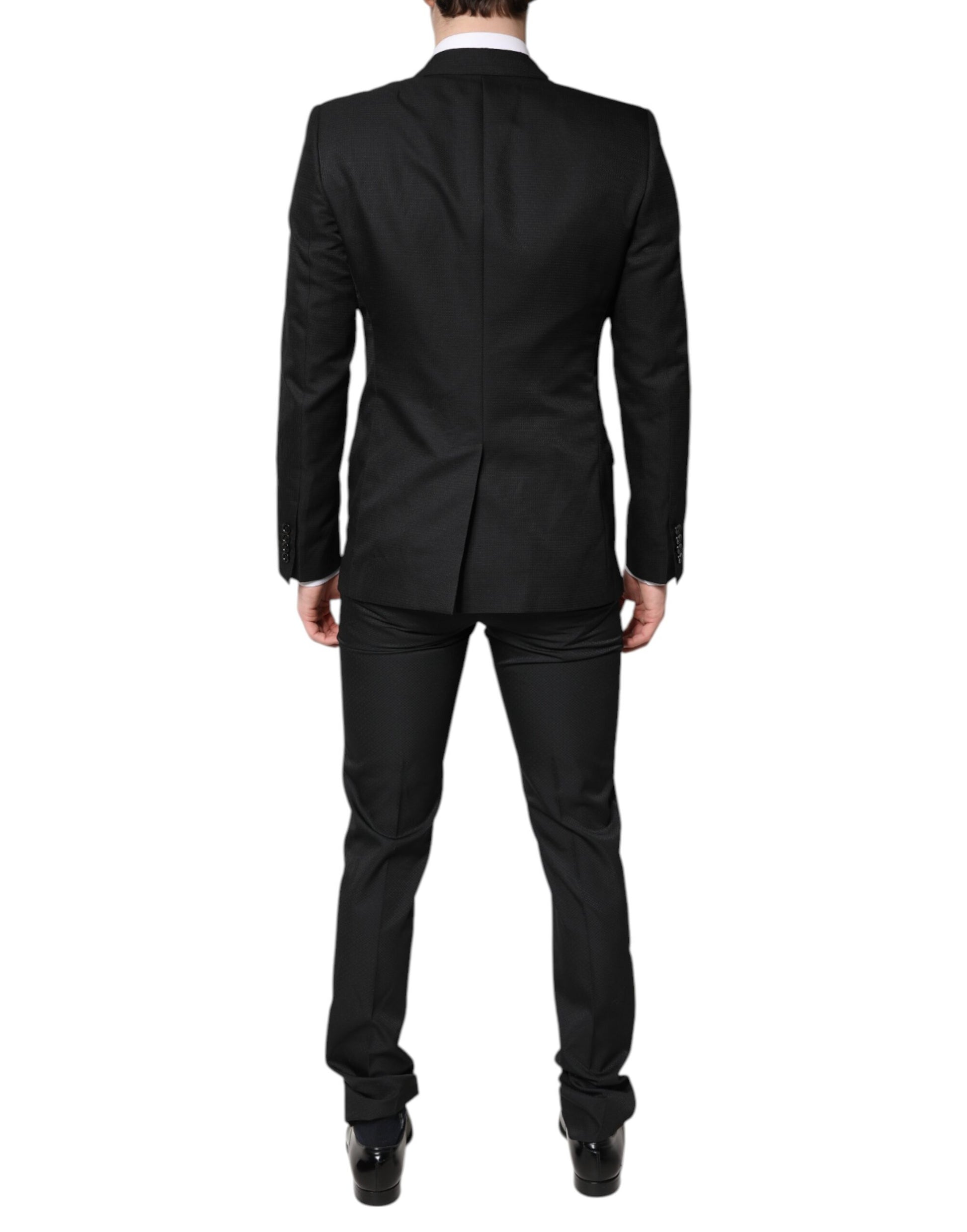 Black Single Breasted Formal 2 Piece Suit-Dolce & Gabbana-LabelTerrace.com
