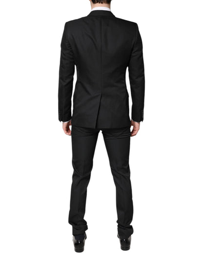 Black Single Breasted Formal 2 Piece Suit-Dolce & Gabbana-LabelTerrace.com