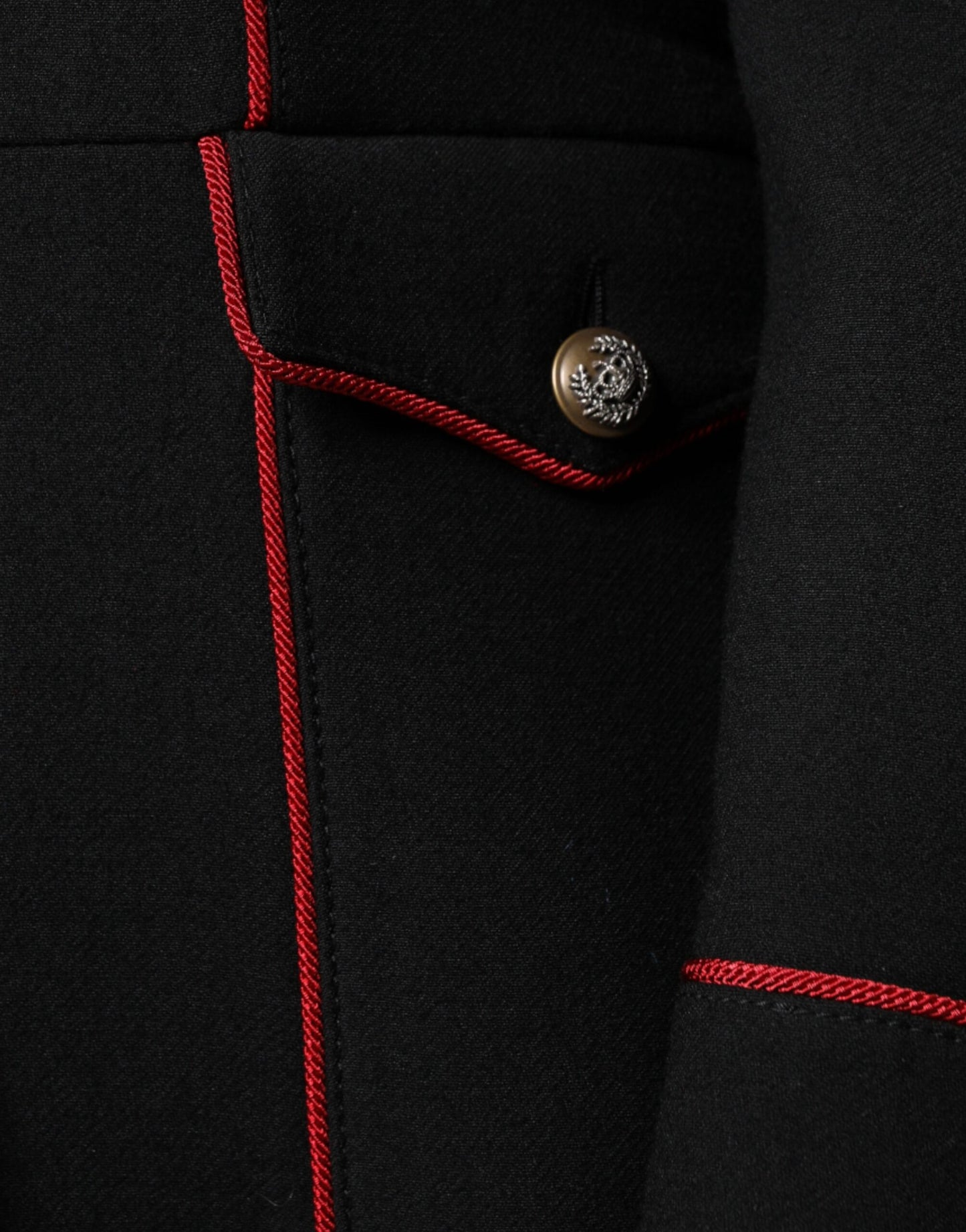 Black Single Breasted Trench Coat Jacket-Dolce & Gabbana-LabelTerrace.com