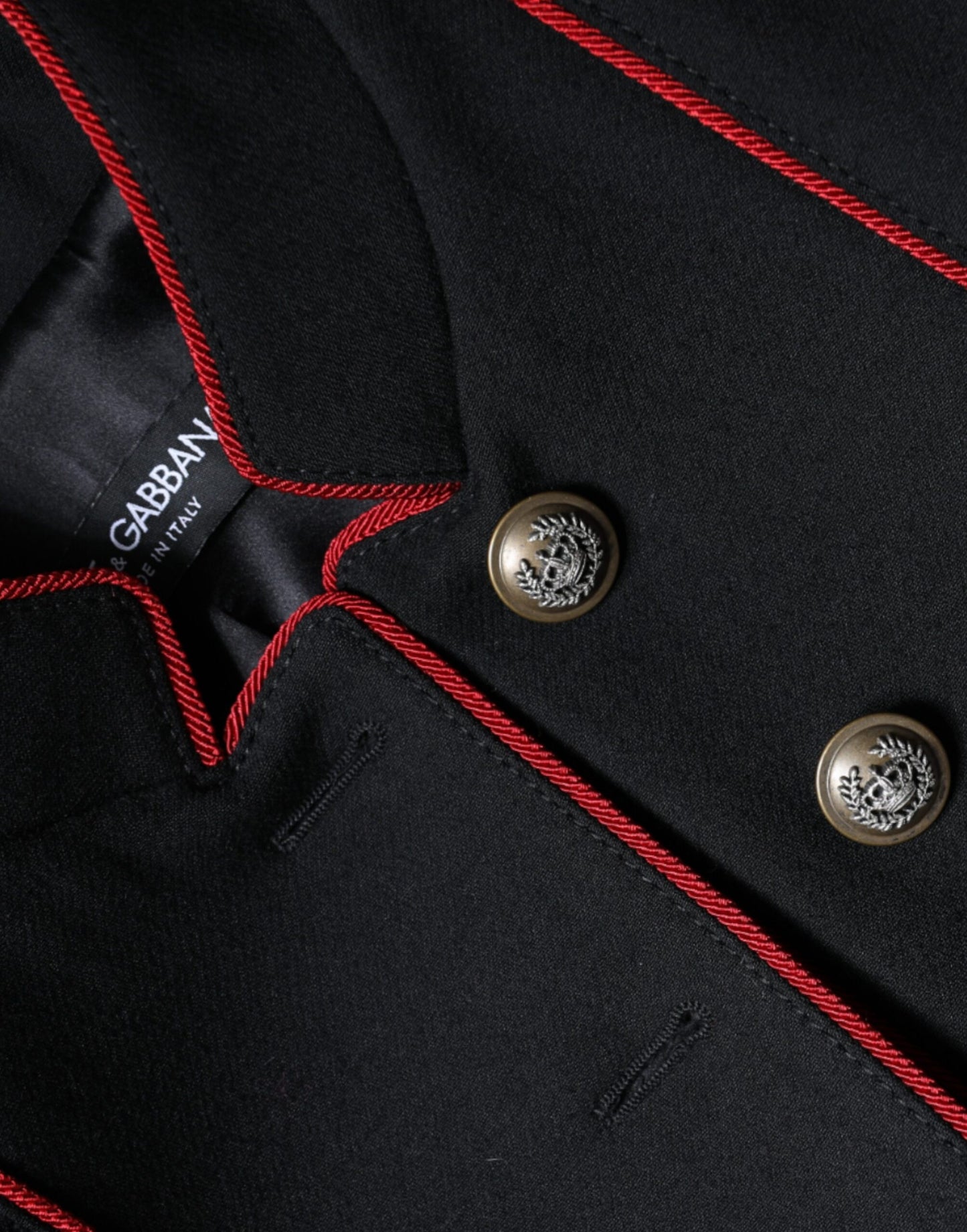 Black Single Breasted Trench Coat Jacket-Dolce & Gabbana-LabelTerrace.com