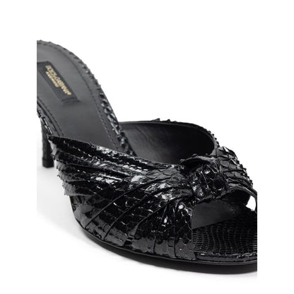 Black Snake Skin Sandal-Dolce & Gabbana-LabelTerrace.com