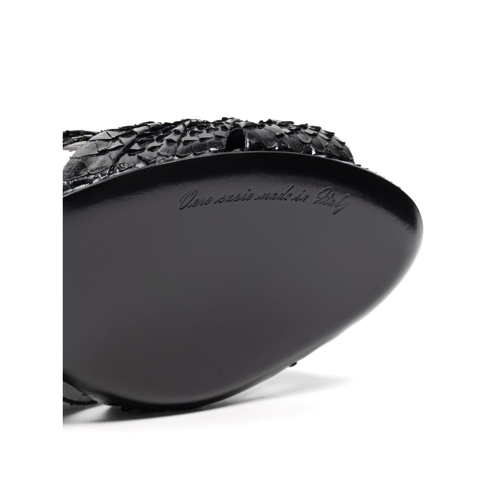 Black Snake Skin Sandal-Dolce & Gabbana-LabelTerrace.com
