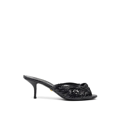Black Snake Skin Sandal-Dolce & Gabbana-LabelTerrace.com