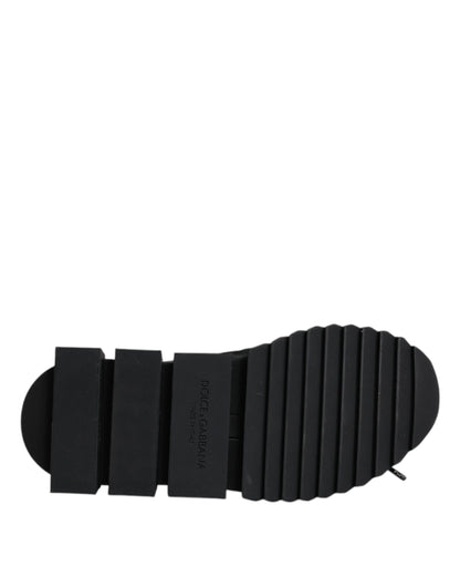 Black Sorrento Socks Logo Sneakers Shoes-Dolce & Gabbana-LabelTerrace.com