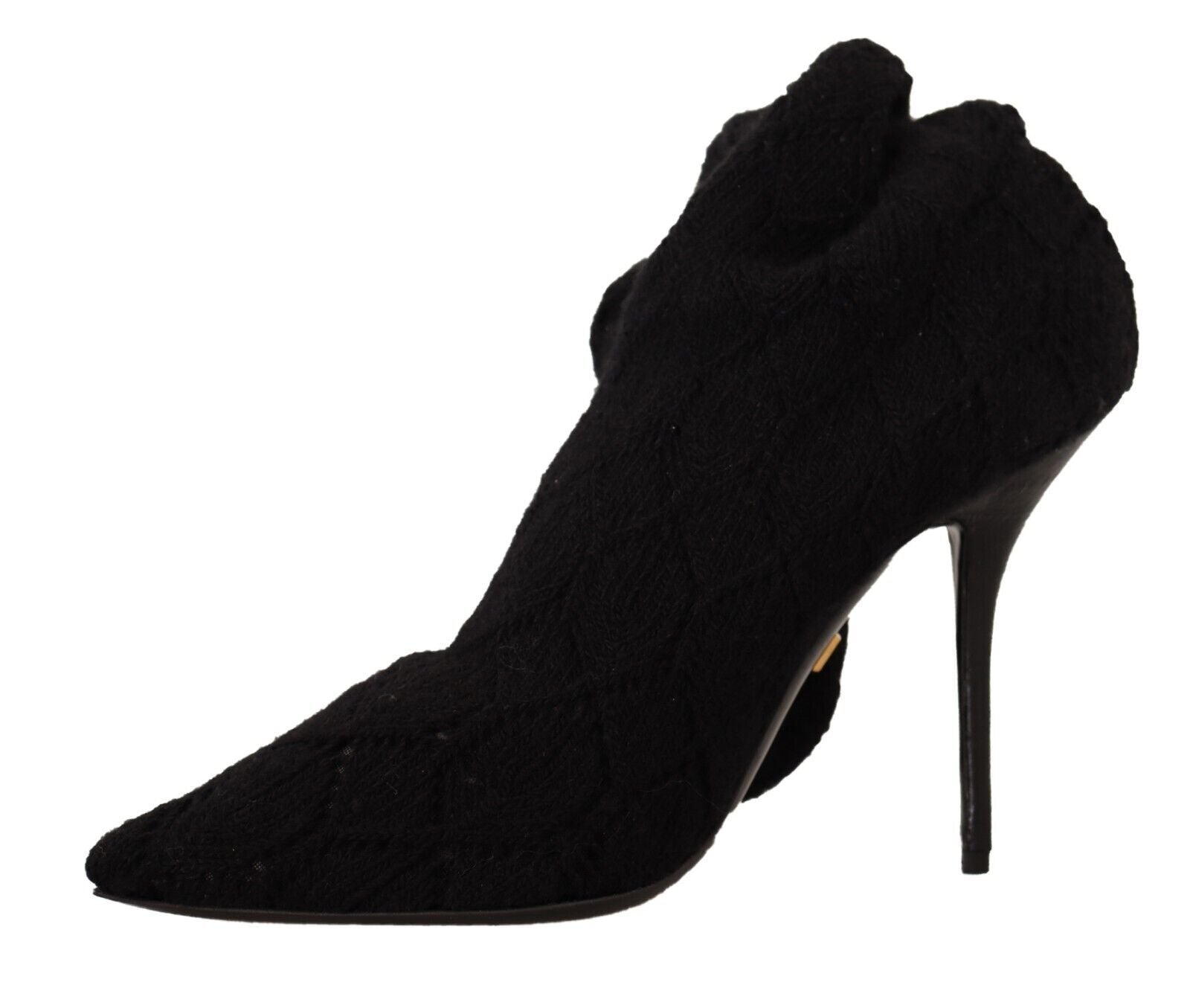 Black Stretch Socks Knee High Booties Shoes-Dolce & Gabbana-LabelTerrace.com
