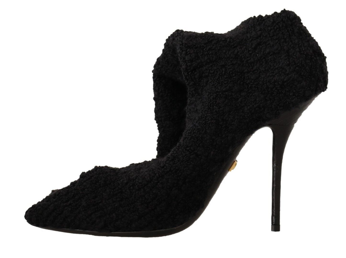Black Stretch Socks Knee High Booties Shoes-Dolce & Gabbana-LabelTerrace.com
