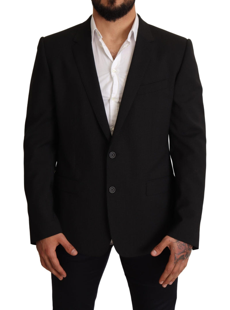 Black Striped MARTINI Jacket Blazer-Dolce & Gabbana-LabelTerrace.com