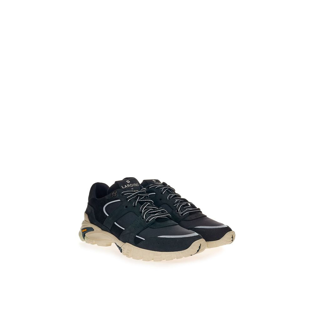 Black Suede Leather Sneaker-Lardini-LabelTerrace.com