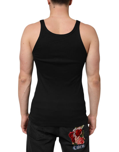 Black Tank Sleeveless Underwear Men T-shirt-Dolce & Gabbana-LabelTerrace.com
