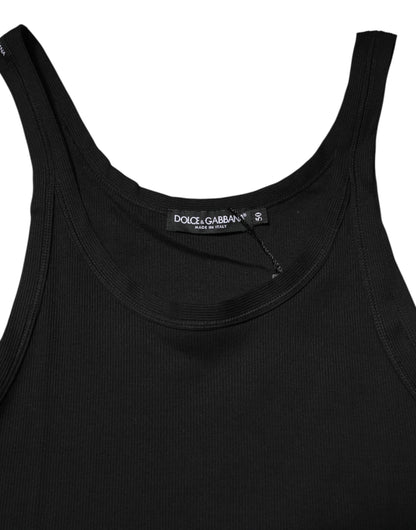 Black Tank Sleeveless Underwear Men T-shirt-Dolce & Gabbana-LabelTerrace.com
