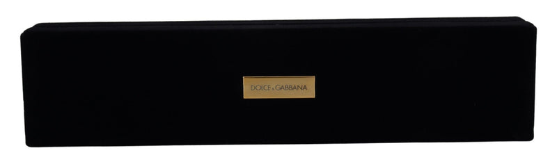 Black Velvet Logo Plaque Storage Bracelet Jewelry Box-Dolce & Gabbana-LabelTerrace.com