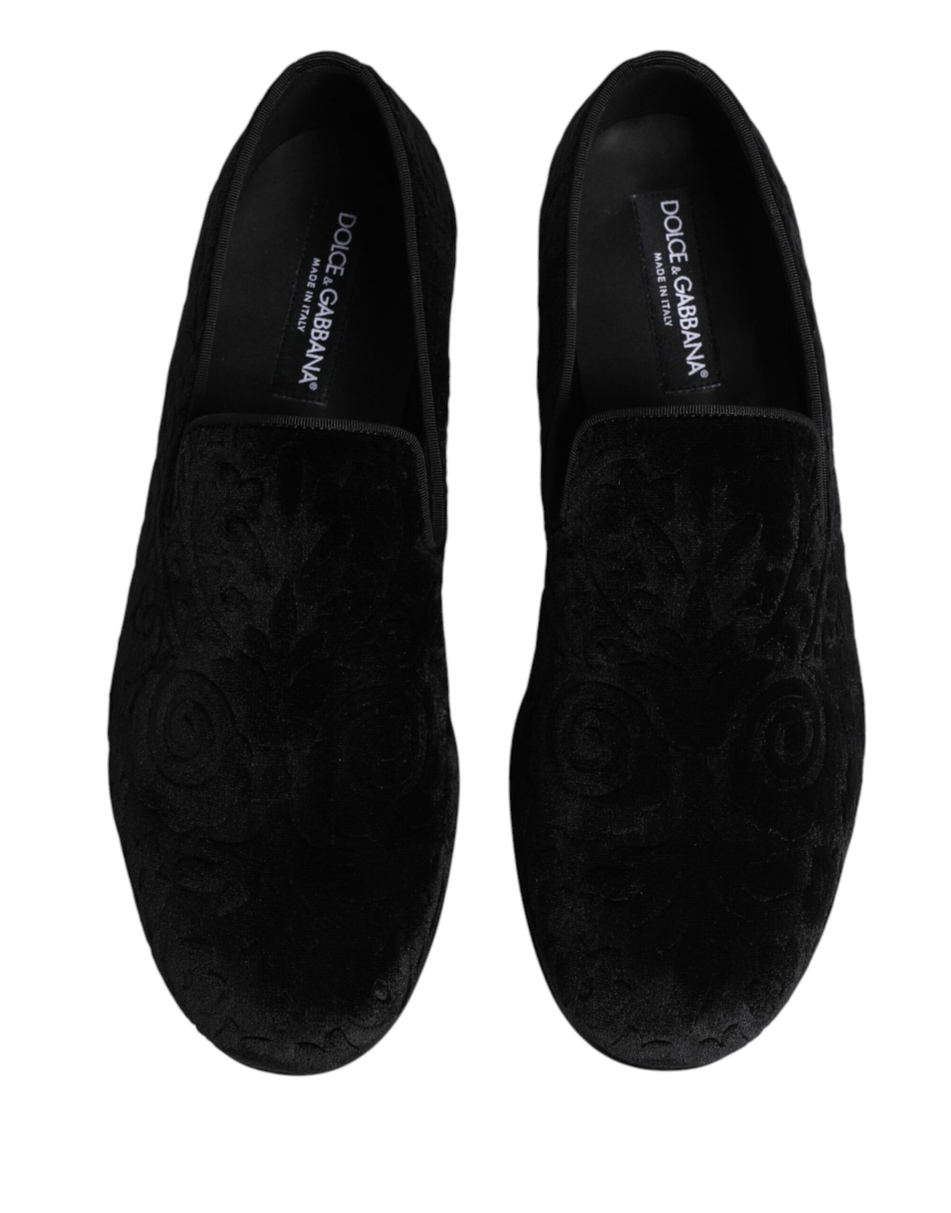 Black Velvet Slip On Loafers Formal Men Shoes