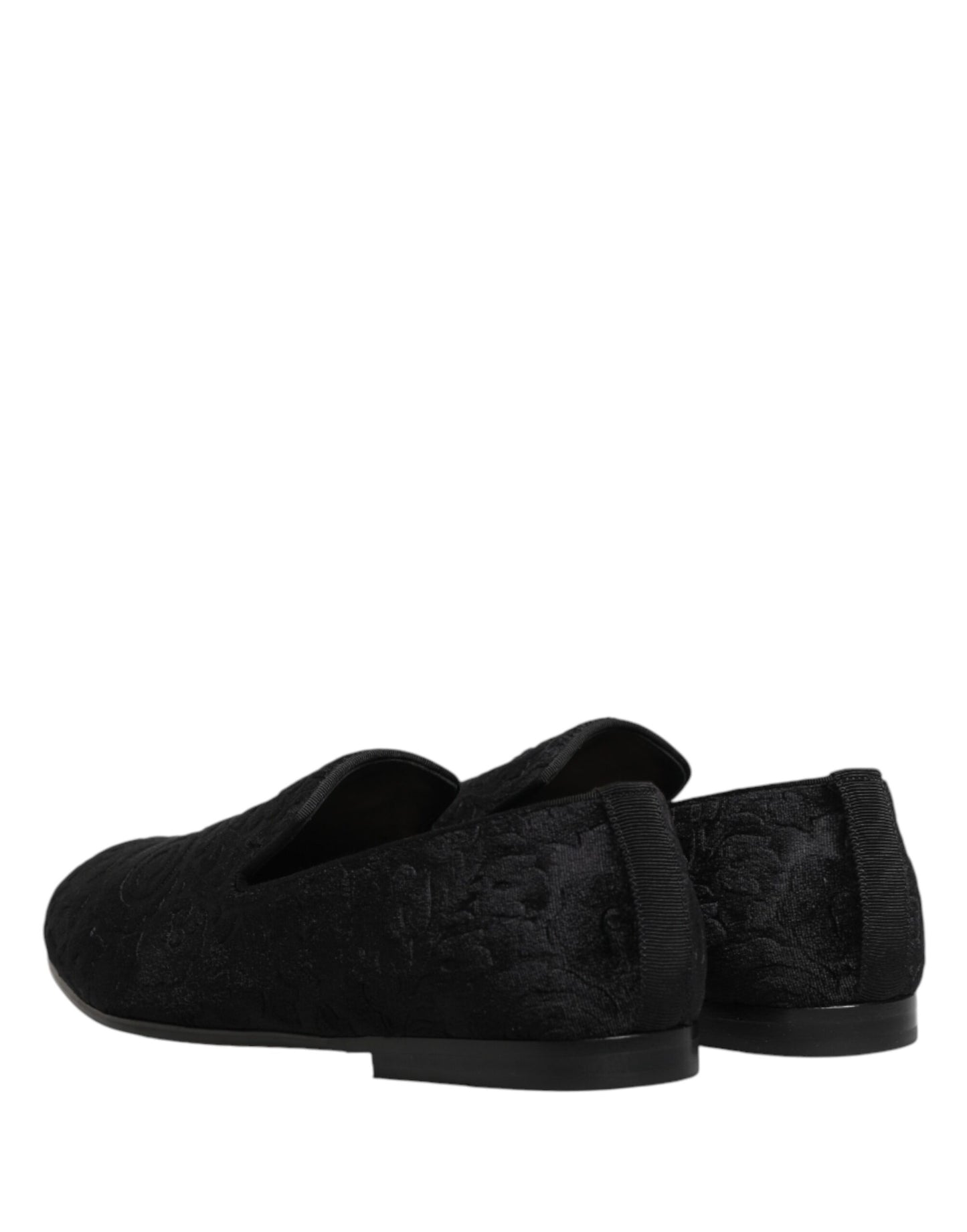 Black Velvet Slip On Loafers Formal Men Shoes