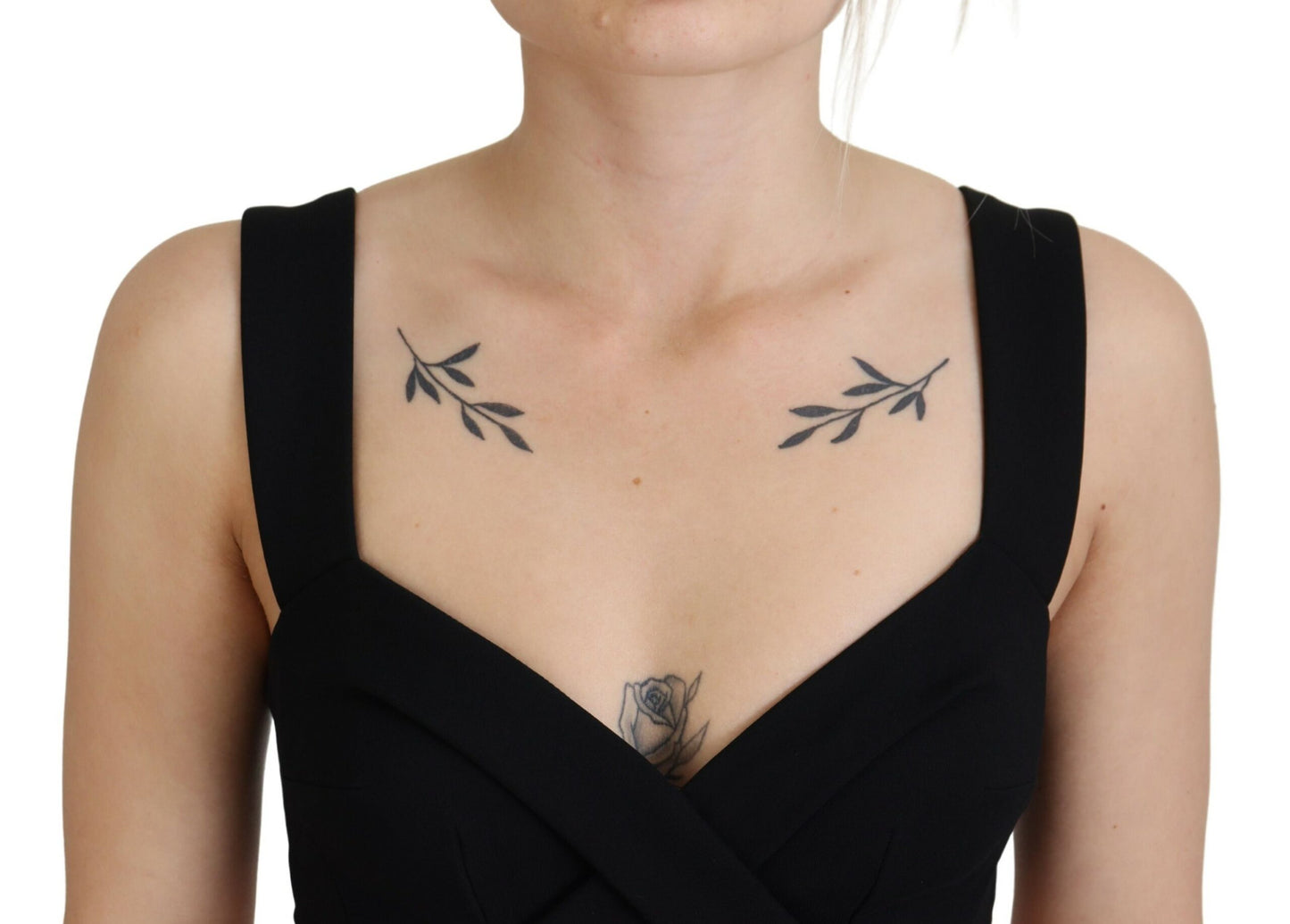 Black Viscose Bodycon Sheath Midi Dress-Dolce & Gabbana-LabelTerrace.com