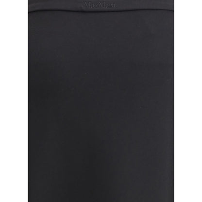 Black Viscose Long Skirt