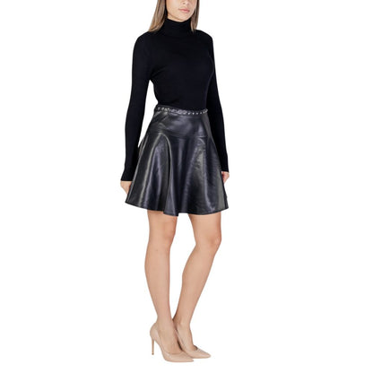 Black Viscose Midi