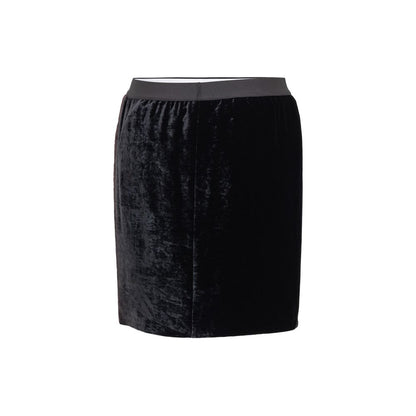 Black Viscose Mini Skirt