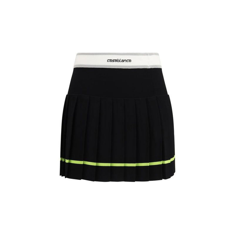 Black Viscose Mini Skirt