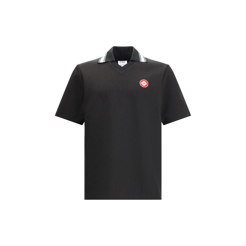 Black Viscose Polo Shirt