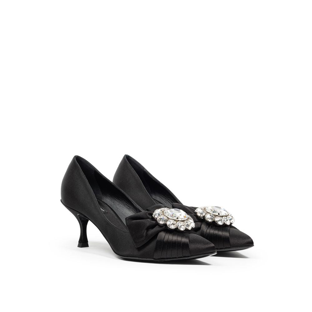 Black Viscose Pump-Dolce & Gabbana-LabelTerrace.com