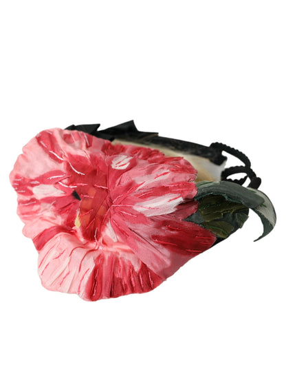 Black Viscose White Hair Parrucchiera Headband Diadem-Dolce & Gabbana-LabelTerrace.com