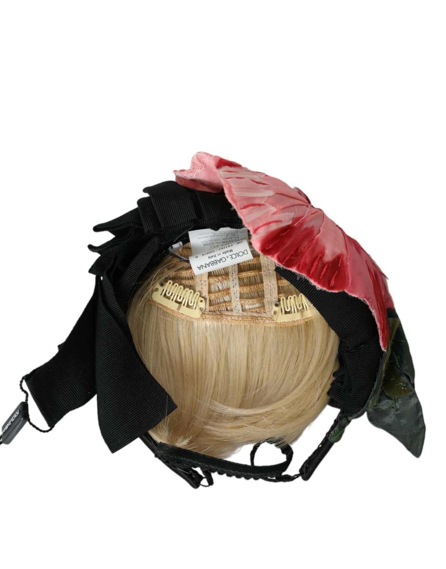 Black Viscose White Hair Parrucchiera Headband Diadem-Dolce & Gabbana-LabelTerrace.com