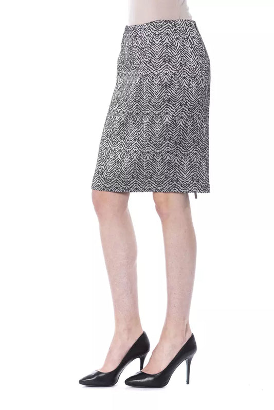 Black Viscose Women Skirt-BYBLOS-LabelTerrace.com