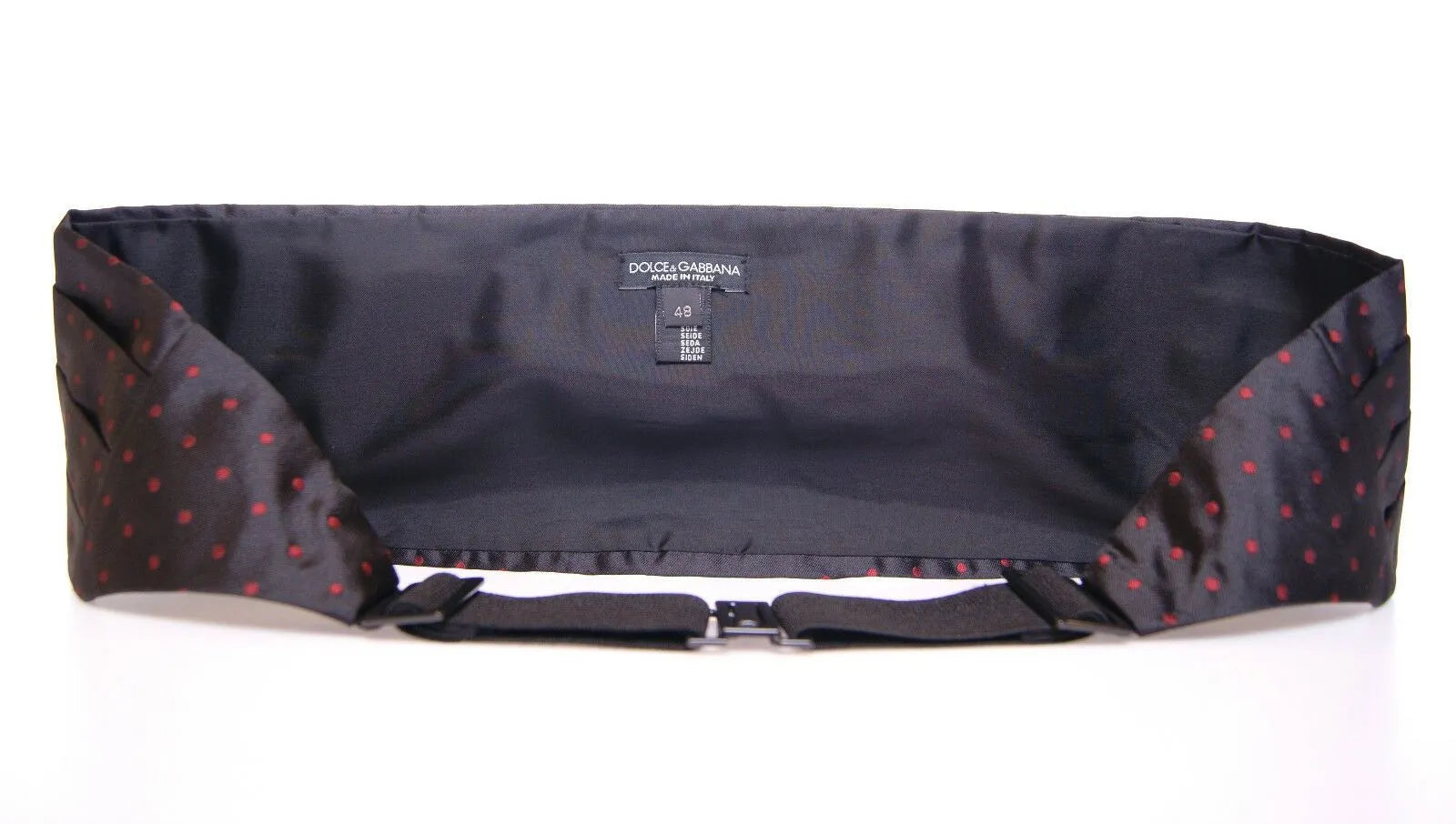 Black Waist Tuxedo Smoking Belt Cummerbund-Dolce & Gabbana-LabelTerrace.com