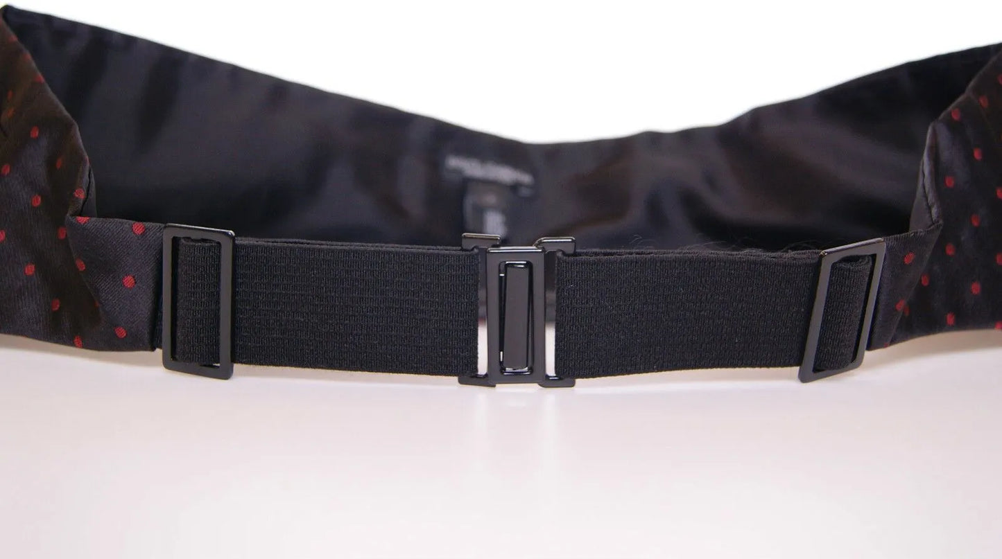 Black Waist Tuxedo Smoking Belt Cummerbund-Dolce & Gabbana-LabelTerrace.com