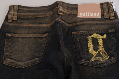 Sorte, vaskede, mellemlange, svajer i denim med bomuld