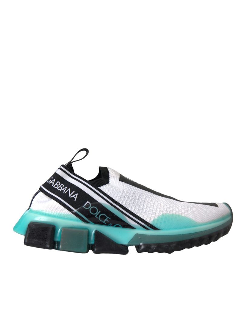 Black White Blue Slip On Sorrento Sneakers Shoes-Dolce & Gabbana-LabelTerrace.com