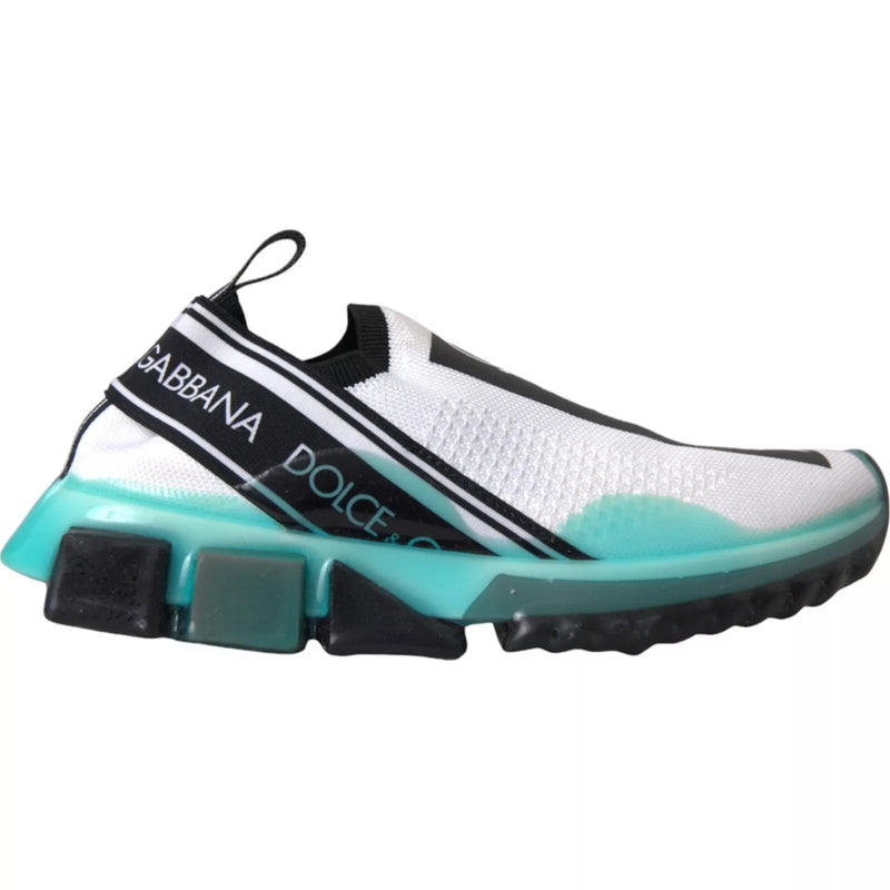 Black White Blue Slip On Sorrento Sneakers-Dolce & Gabbana-LabelTerrace.com