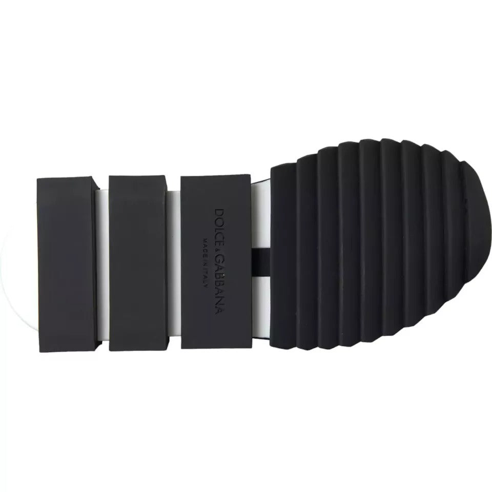 Black White Logo Sorrento Mens Sneakers Shoes-Dolce & Gabbana-LabelTerrace.com