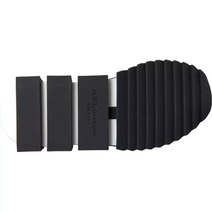 Black White Logo Sorrento Mens Sneakers Shoes-Dolce & Gabbana-LabelTerrace.com