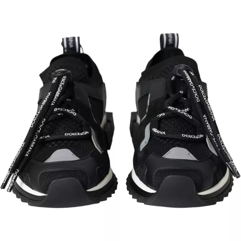 Black White Logo Sorrento Mens Sneakers Shoes-Dolce & Gabbana-LabelTerrace.com