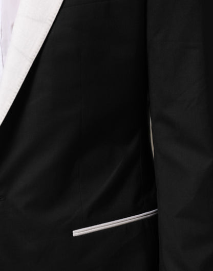 Black White MARTINI 1 Button Men Suit Blazer