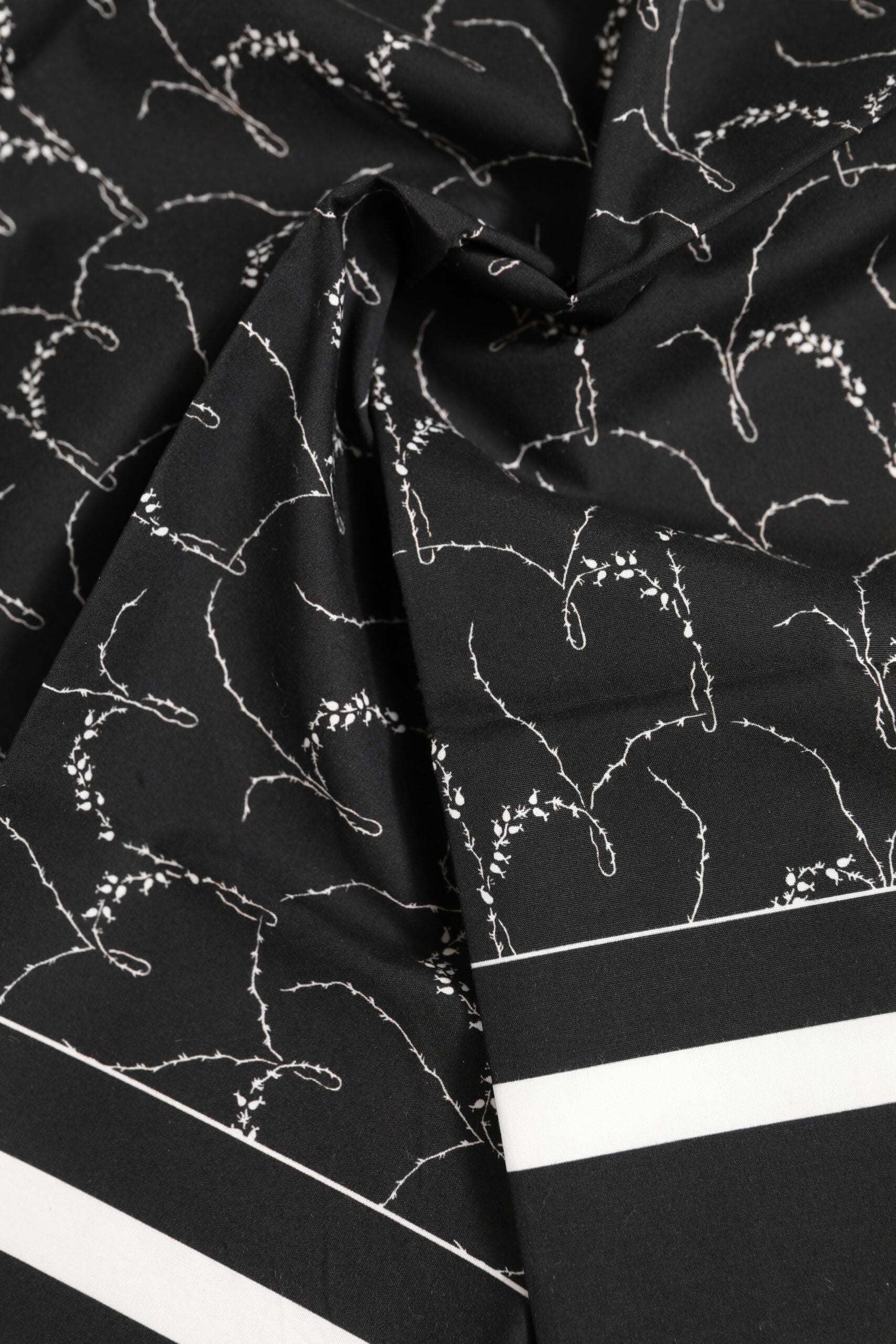 Black White Printed Square Men Foulard Scarf-Dolce & Gabbana-LabelTerrace.com
