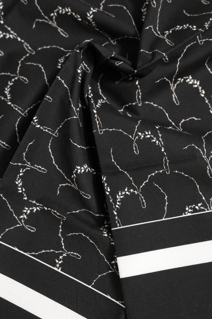 Black White Printed Square Men Foulard Scarf-Dolce & Gabbana-LabelTerrace.com